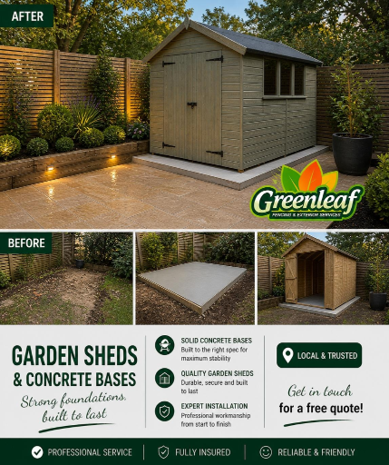 Garden Shed And Concrete Base Services Bedford Medium